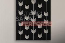 Tulip Pattern, Laser Cut, Decorative Wrought Iron Table