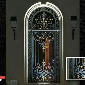 Architecture, Special Design Wrought Iron Door