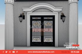 Stylish And Durable Wrought Iron Door