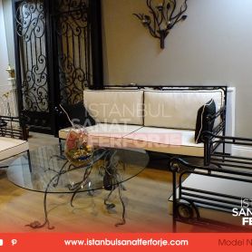 Special Handwork, Black Wrought Iron Sofa Set