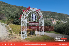 Village Entrance Wrought Iron Sign Prepared for Gündoğdu Village