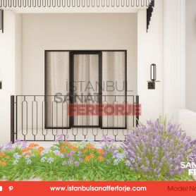Özel Tasarım Balkon Korkuluğu Ferforje