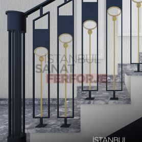 Dayanıklı Ve Desenli Ferforje Merdiven Korkuluğu