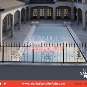 Güvenlikli Duvar Üstü Korkuluk