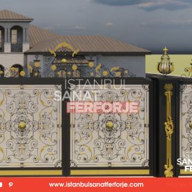 Sarmaşık Desenli Ferforje Garaj Kapısı