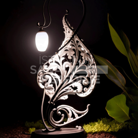 VineGlow Yaprak Desenli Ferforje Duvar Lambası & Aplik
