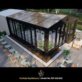 Wrought iron winter garden top view