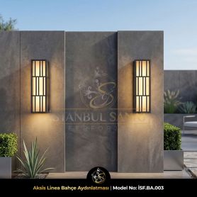 Aksis Linea ferforje bahçe aydınlatması villa dış cephe duvar uygulaması İstanbul
