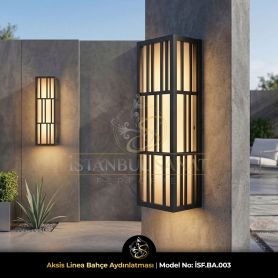 Aksis Linea ferforje duvar aydınlatması bahçe duvar aplik modern villa dış mekan
