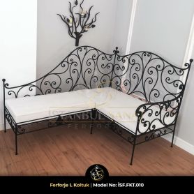 Dekoratif ferforje koltuk takımı ve L oturma grubu tasarımı