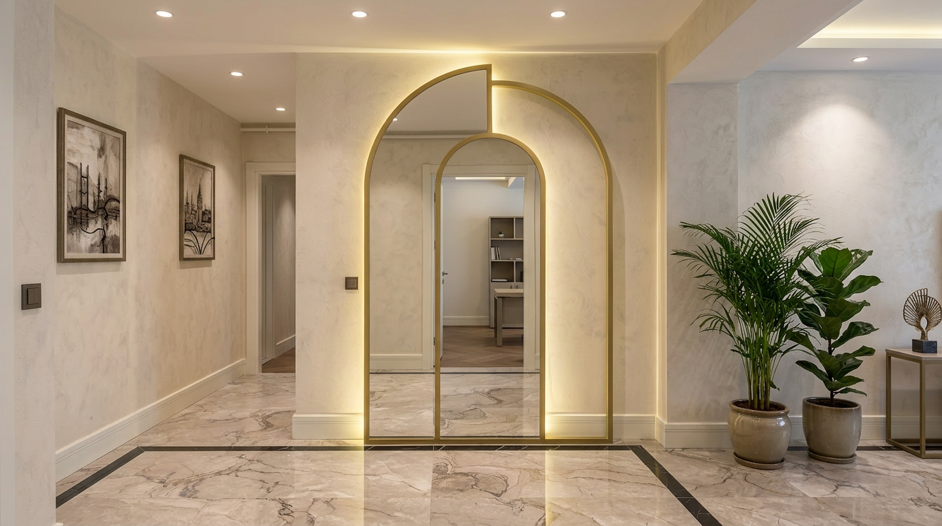 Lüks konut ve mimari projeler için özel tasarım el işçiliği ferforje aynalar ve dekoratif boy aynası modelleri